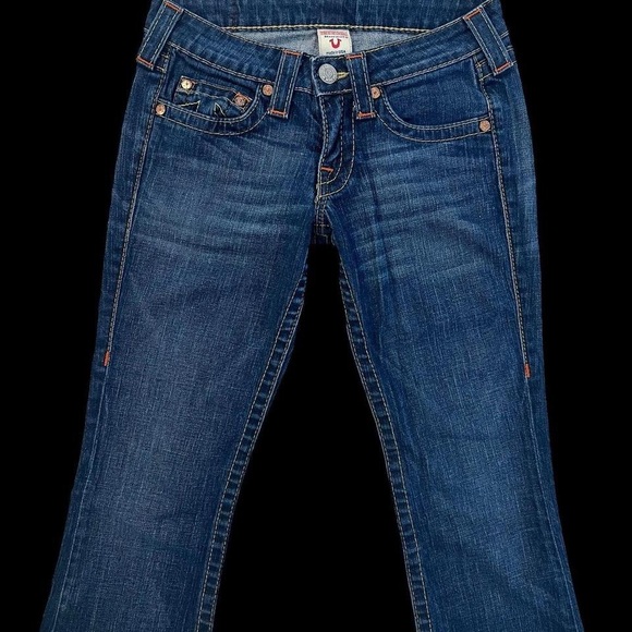 True Religion Vintage 100% Authentic Women's Classic Blue Straight Leg Jeans - Picture 4 of 5